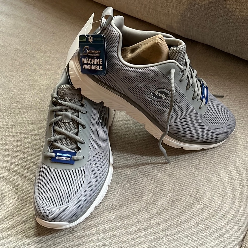 Men Brand new Shoes Size US 8 sketchers Color: Gray Sport RelaxedFIT Memory Foam